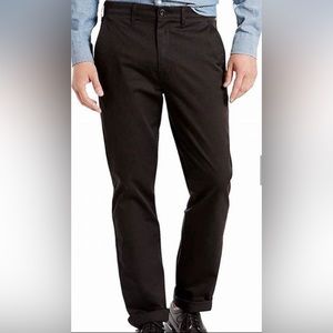 New Men’s Black Cotton Chino Pants Straight Leg, Sizes 30, 31, 32 & 31 Waist